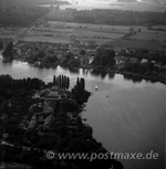 Fährhalbinsel aus der Luft mit Blickrichtung Nieder Neuendorf aus den 60er
